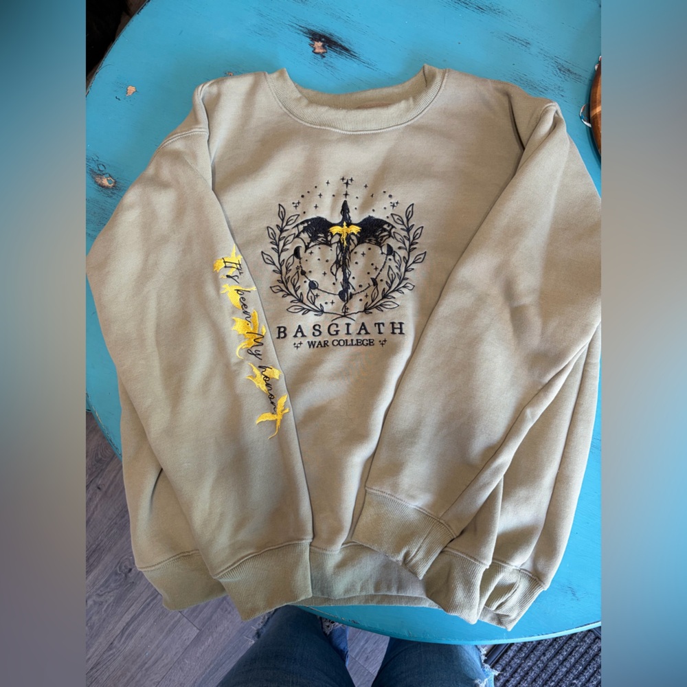 Fourth wing embroidered hoodie